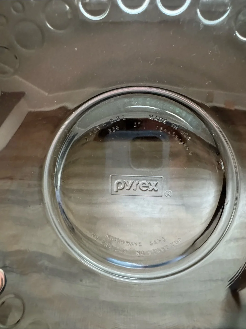 Vintage PYREX 325 Bubble Dot Test Pattern 2.5 Qt Mixing Bowl USA HTF
